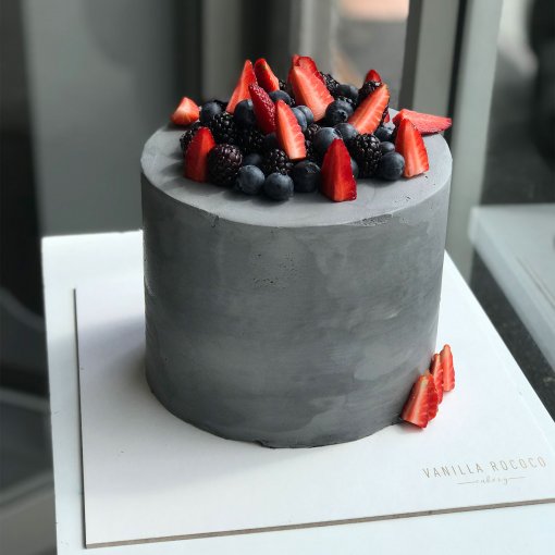 Concrete with Colours Cake